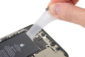 Bond and detach tape for phone battery