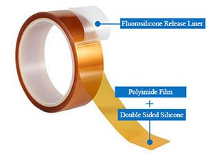 Silicone polyimide tape with Fluorosilicone Release Liner